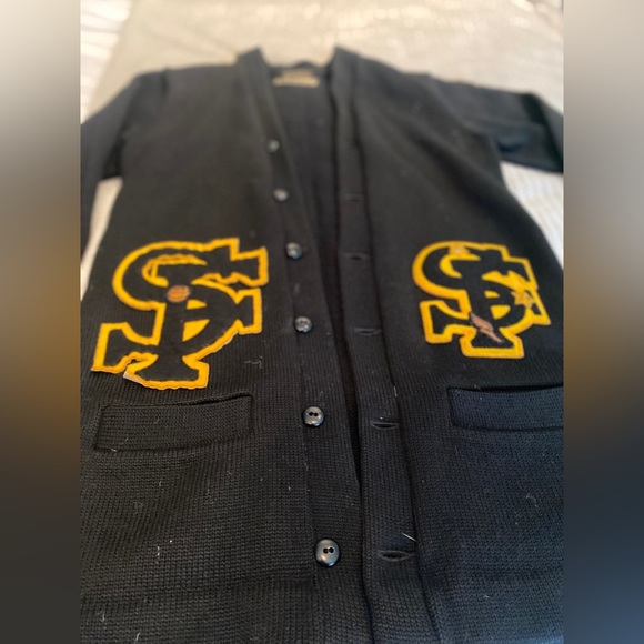 Rare 50’s Vintage Californian Official Award Cardigan 100% Virgin Wool SF - Picture 8 of 9